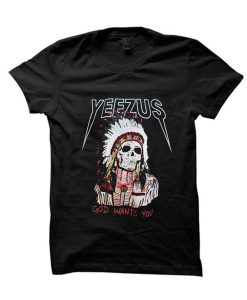 Yeezus Shirt Indian Skull T Shirt