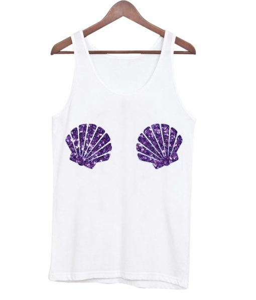 mermaid shell bra tank top