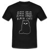 Black Shirt Jeans Shoes Cats T Shirt