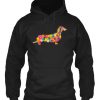 Dachshund Flower Hoodie