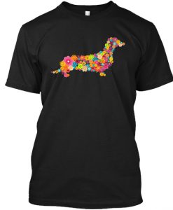 Dachshund Flower T Shirt