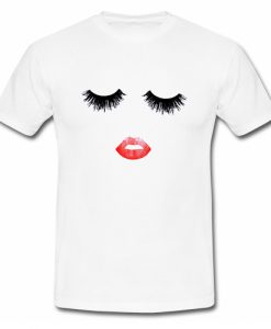 Eyes Mascara & Lipstick T Shirt