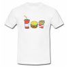 Fast Food Fries Burger and Drink T Shirt