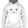 Green Eyes Cat Face Hoodie