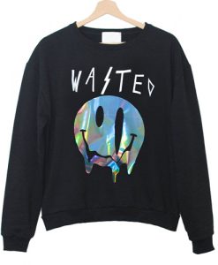 Holographic Wasted Emoji Sweatshirt