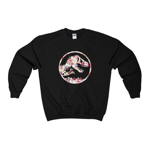 Jurassic Park Floral Pattern Sweatshirt