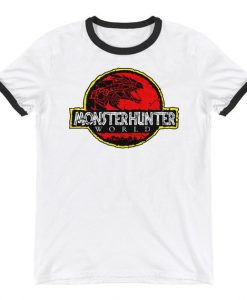 Monster Hunter Jurassic park parody Ringer T-Shirt