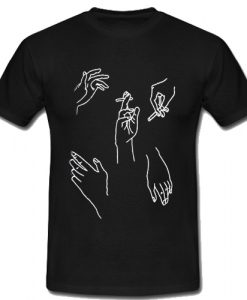 Pattern Sketch Of Hands T Shirt