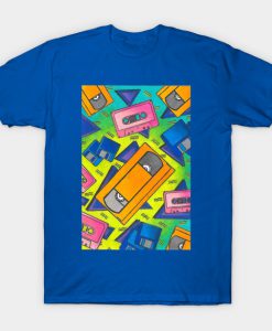 Retro Media Orange VHS Tapes T Shirt