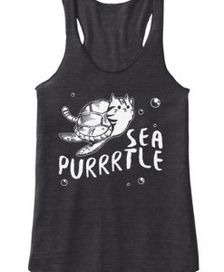 Sea Turtle Cat Animal Lover Tank Top