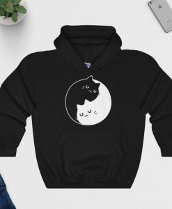 Yin Yang Cats Hoodie