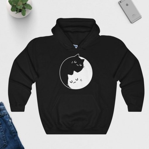 Yin Yang Cats Hoodie