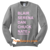 blair serena dan chuck nate quad gold sweatshirt