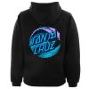 Blue Santa Cruz Wave Logo Hoodie Back