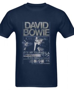 David Bowie On Stage Isolar Tour 1976 T shirt