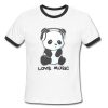 Panda Love Music Ringer Shirt