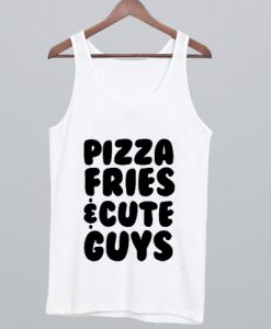 Pizza Fries Cute Guys Tank Top