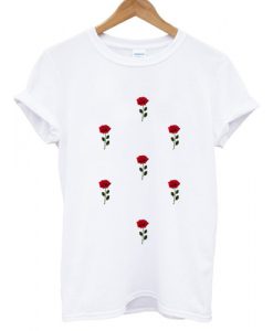 Red Rose Flower T shirt