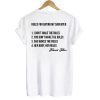 Rules For Dating My Daughter Feminist Father T shirt Back