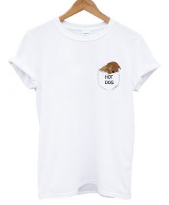 Sleepy little Pocket Puppy Hot Dog T shirt