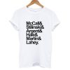 Teen wolf Mccall & Stilinski & Argent & Hale & Martin & Lahey T shirt