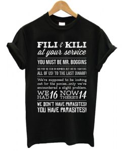 The Hobbit Fili Kili Quote T shirt