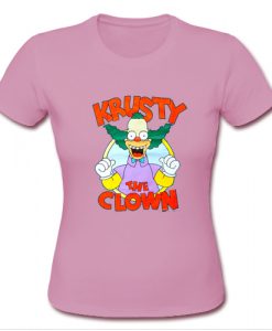 The Simpson Krusty the clown T shirt Pink