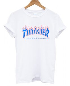 Thrasher Patriot Blue Flame T shirt