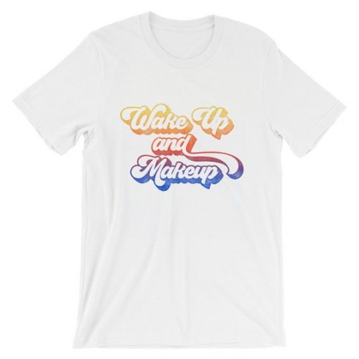 Wake Up & Makeup 70's Vintage Short-Sleeve Unisex T-Shirt