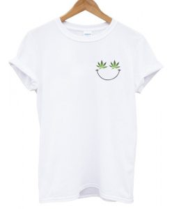 Weed Marijuana Cannabis Smiley Face T shirt