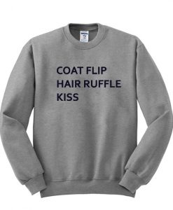 Coat Flip hair ruffle kiss sweatshirt