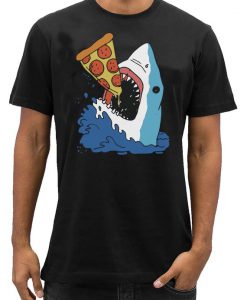 Hungry Shark Attack Pizza T-Shirt