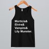 Morticia Elvira Vampira Lily Munster Tank Top