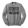 New york Paris tokyo sweatshirt