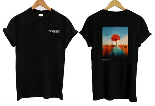 Prosper Sub rosa rose flower Tshirt Twoside