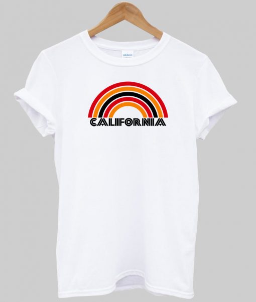 Rainbow california tshirt