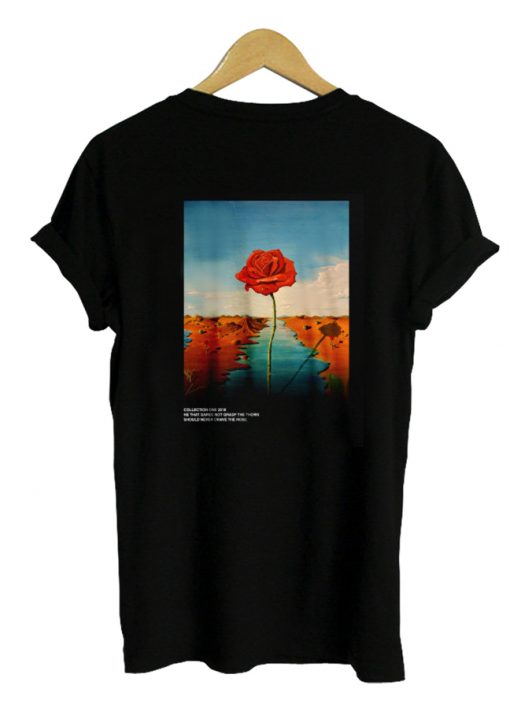 Rose flower tshirt back