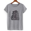 STACK OF BOOKS T SHIRT