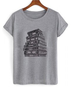 STACK OF BOOKS T SHIRT