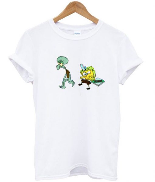 Spongebob and squidward tshirt