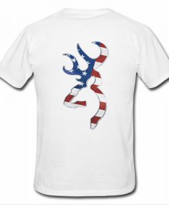 Browning american flag T shirt Back White