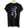 Browning american flag T shirt Back Black