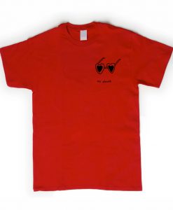 Heart sunglasses no shade tshirt