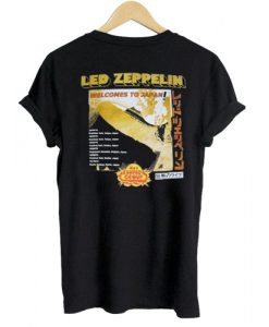 Led Zeppelin Japan Tour 1972 T shirt Back