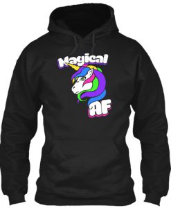 Magical AF Unicorn funny retro Hoodie