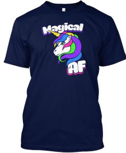 Magical AF Unicorn funny retro T Shirt