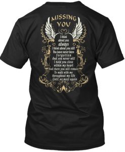 Missing You T Shirt Back