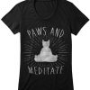 Paws And Meditate T Shirt