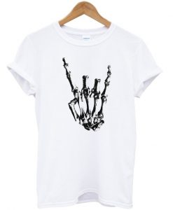 Skeleton Rock Hand Tshirt