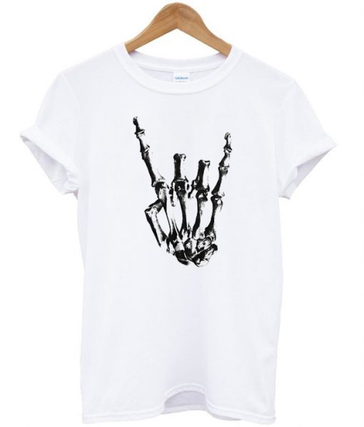 Skeleton Rock Hand Tshirt